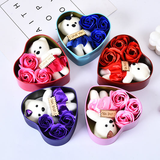 Soap flowers set