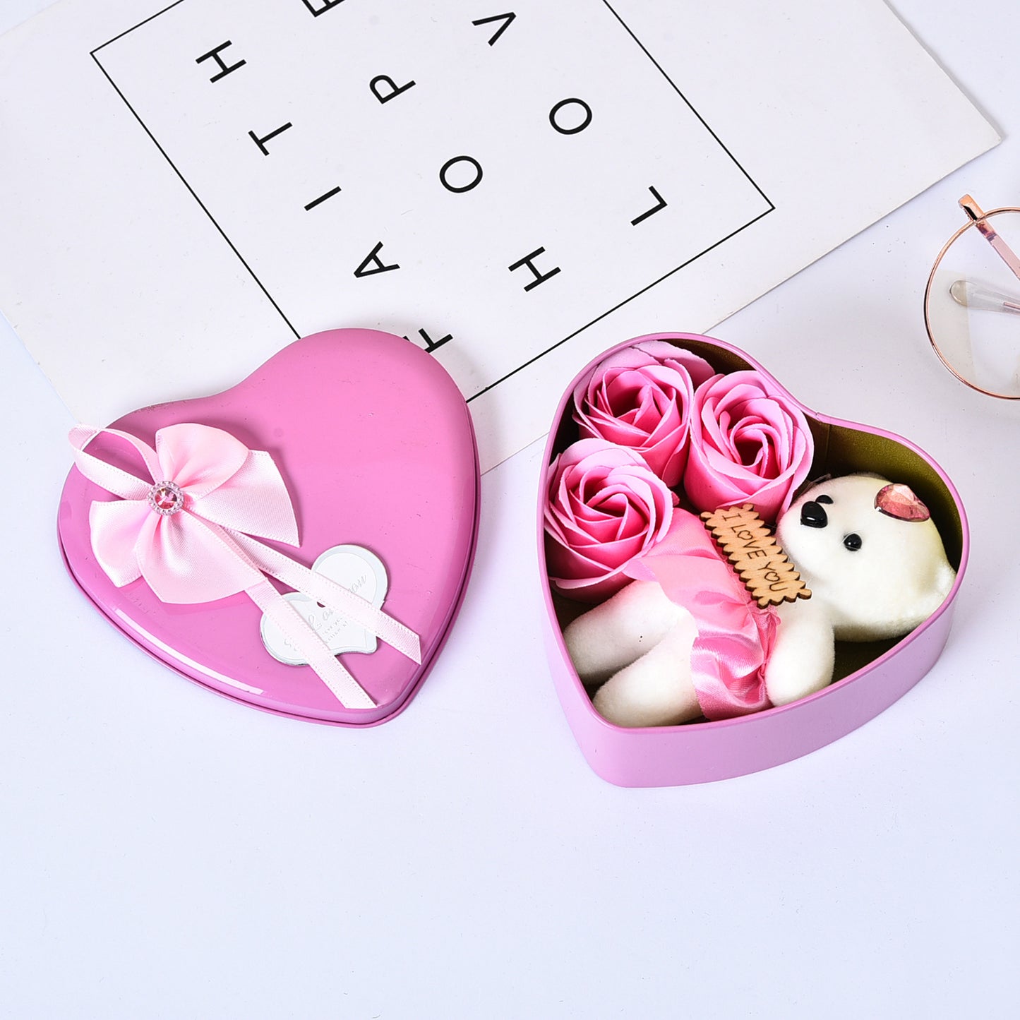 Soap flowers set